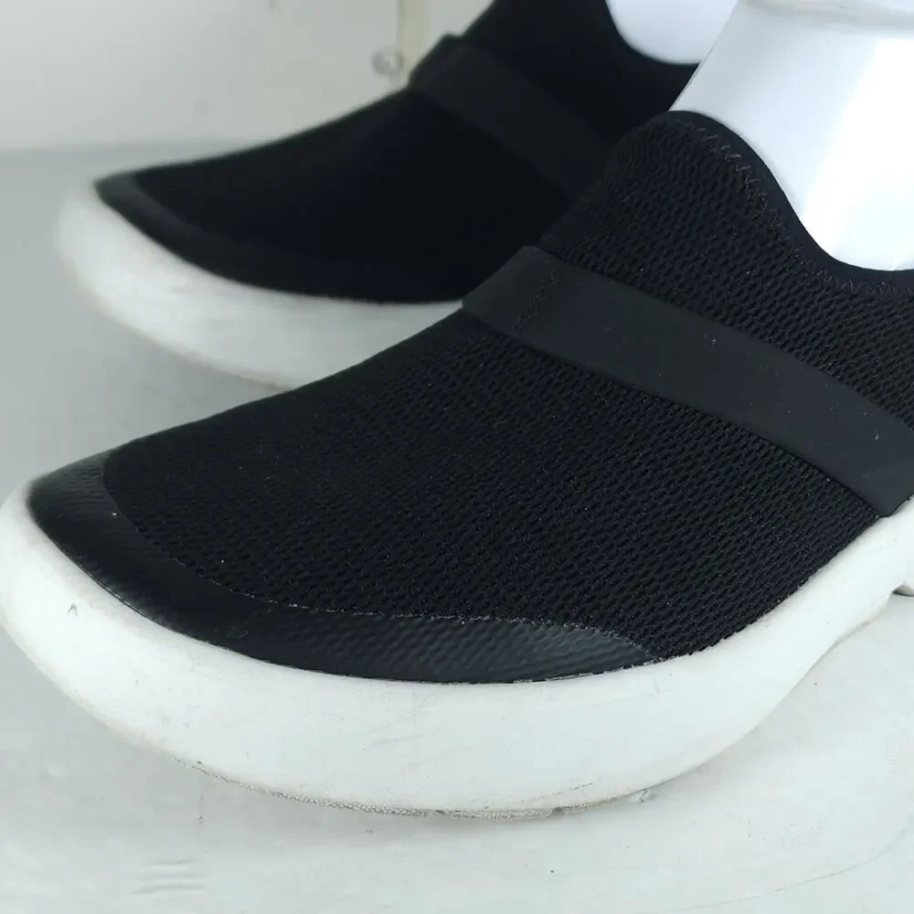 Oofos Women's OOmg EeZee Recovery US 10 Mesh Black Slip On Low Sneakers Shoes